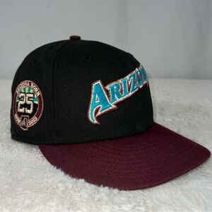 New Era Hat Club Black and Burgundy Arizona Diamondbacks 7 5/8 Fitted Hat